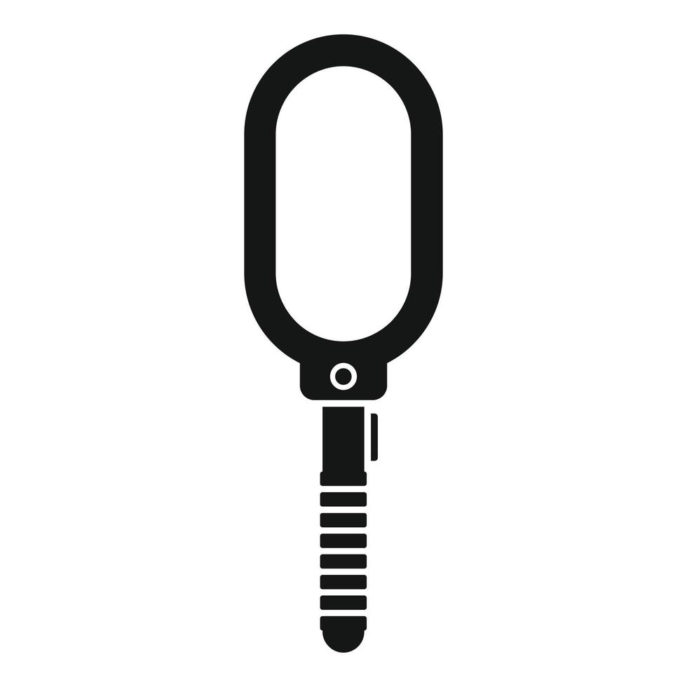 Metal detector device icon, simple style vector