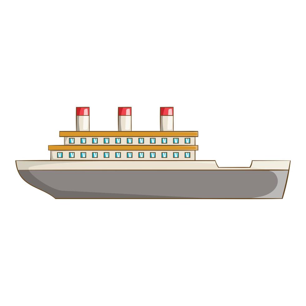 Ship icon, cartoon style vector