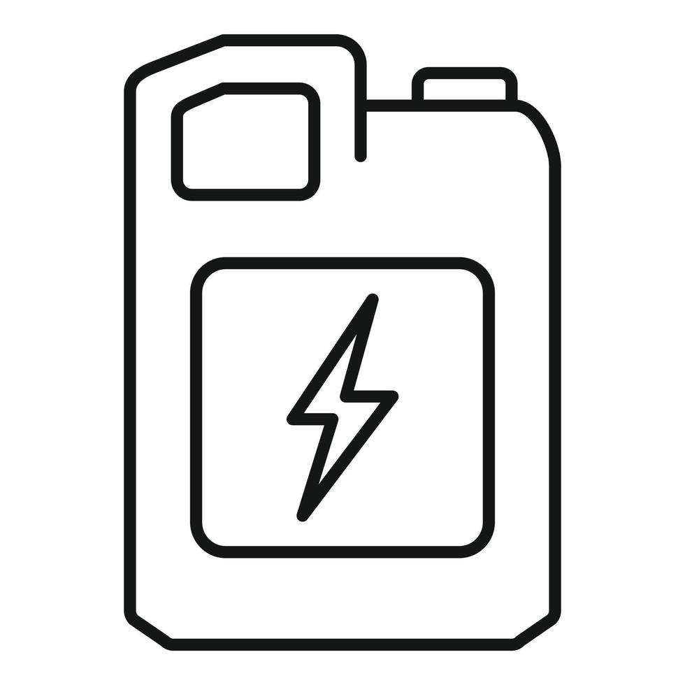 Oil canister icon, outline style vector