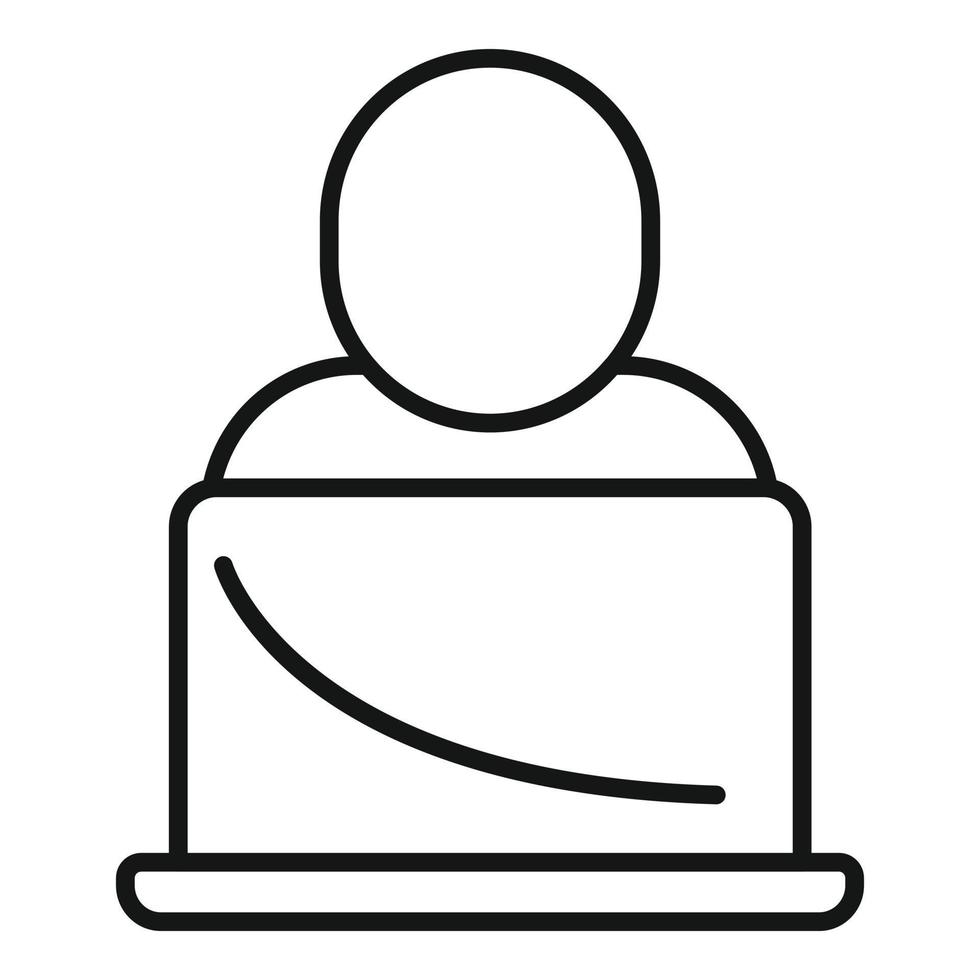 Home office studio icon, outline style vector