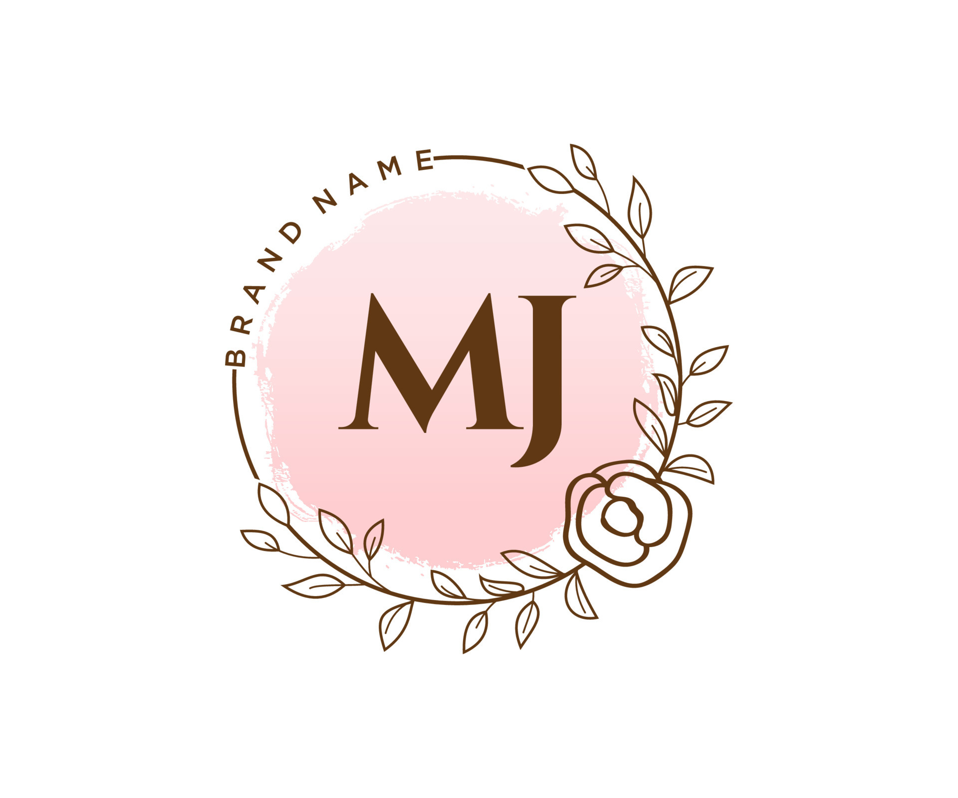 Initial MJ feminine logo. Usable for Nature, Salon, Spa, Cosmetic and  Beauty Logos. Flat Vector Logo Design Template Element. 14652715 Vector Art  at Vecteezy