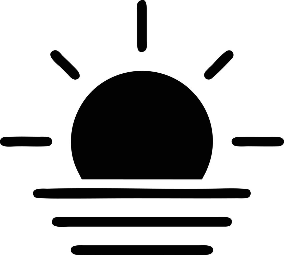 sun icon in white background, illustration of sun icon symbol in black on white background vector