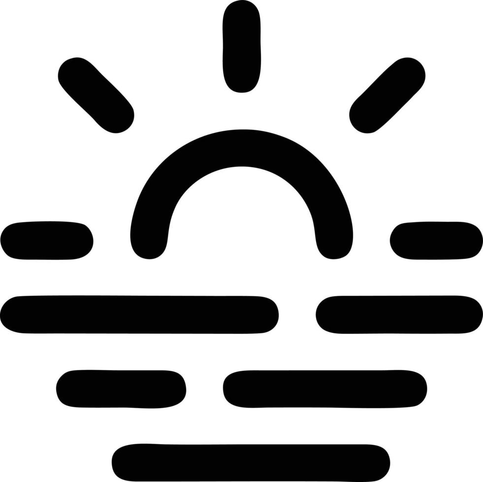 sun icon in white background, illustration of sun icon symbol in black on white background vector