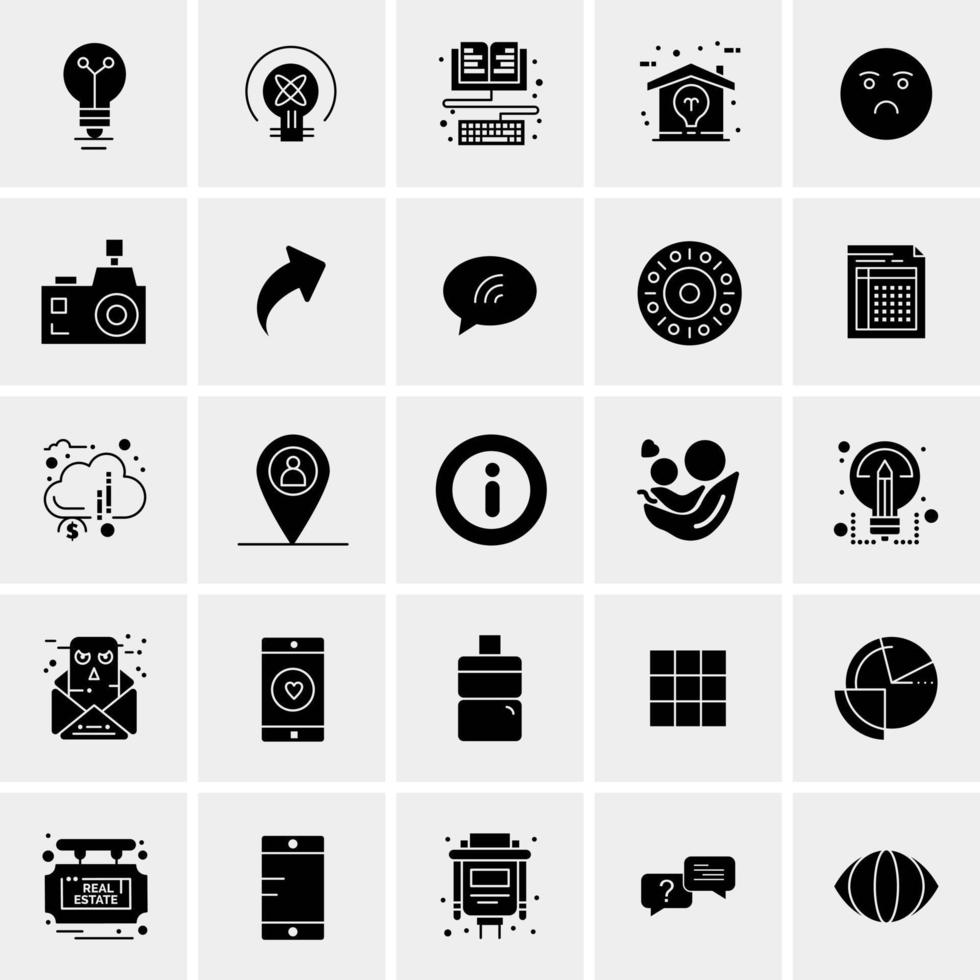 25 iconos de negocios universales vector ilustración de icono creativo para usar en proyectos relacionados con la web y dispositivos móviles