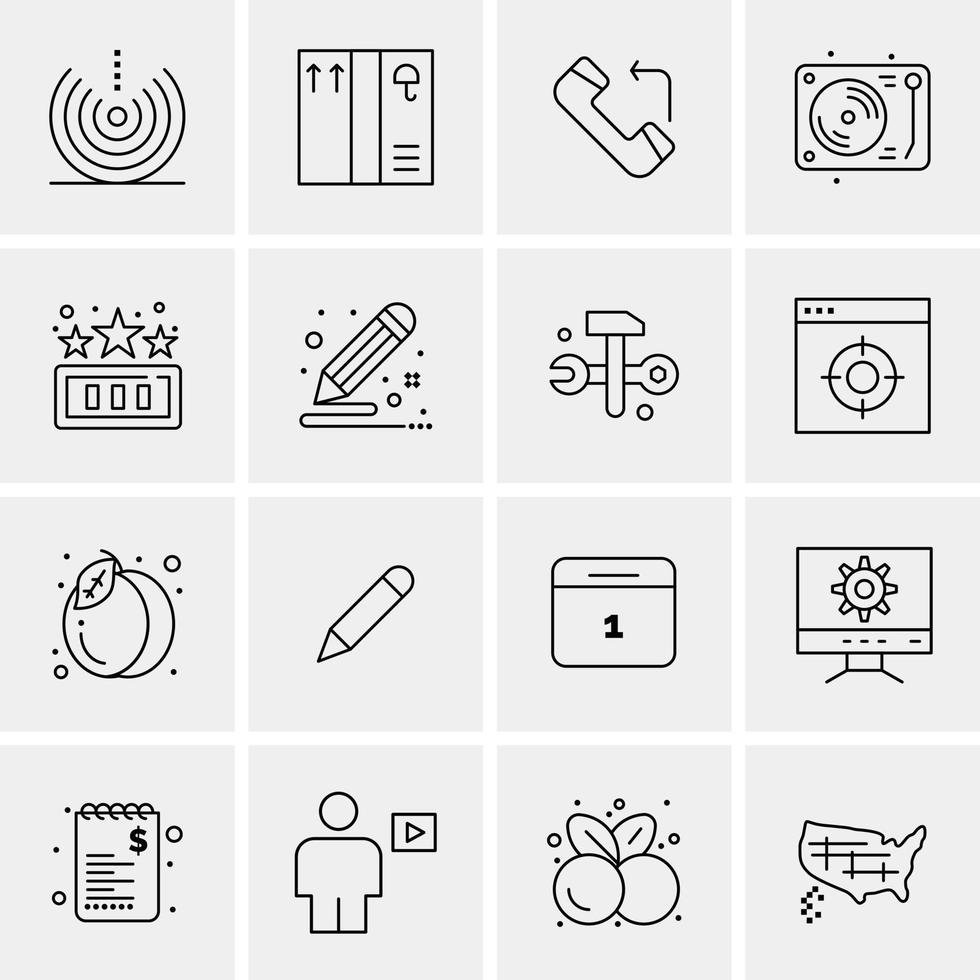 16 Business Universal Icons Vector Creative Icon Illustration to use in web and Mobile Related project