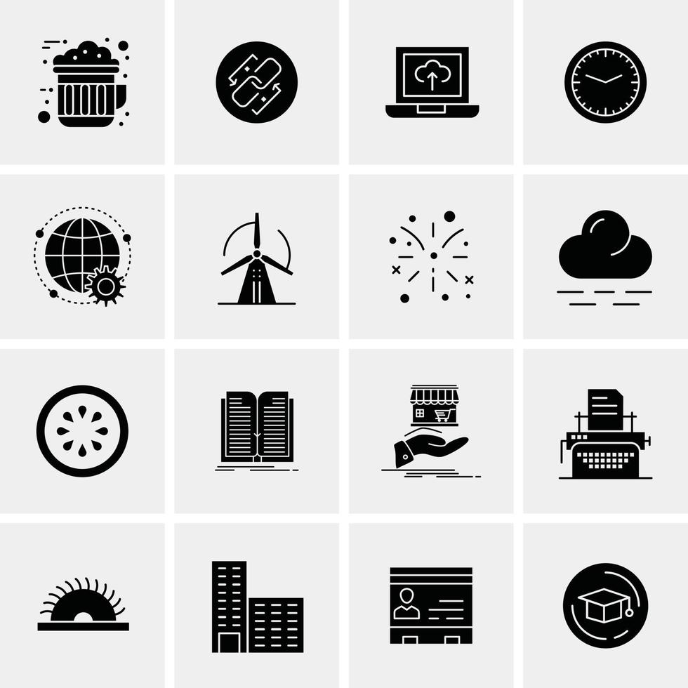 16 Business Universal Icons Vector Creative Icon Illustration to use in web and Mobile Related project