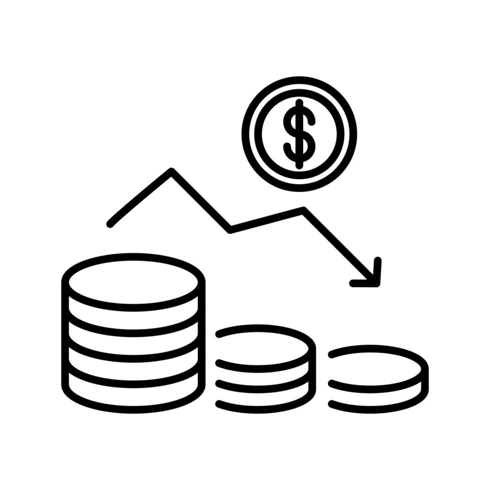Money Loss Vector Icon 14653523 Vector Art at Vecteezy