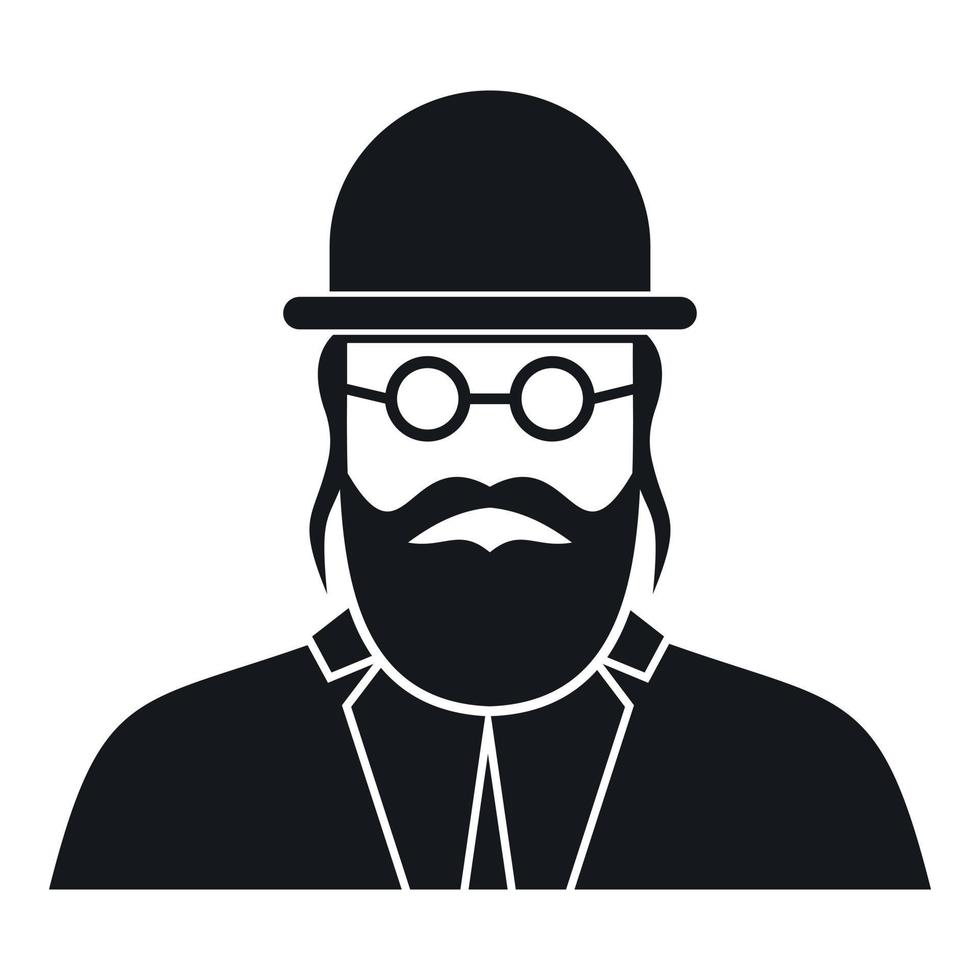 Orthodox jew icon, simple style vector