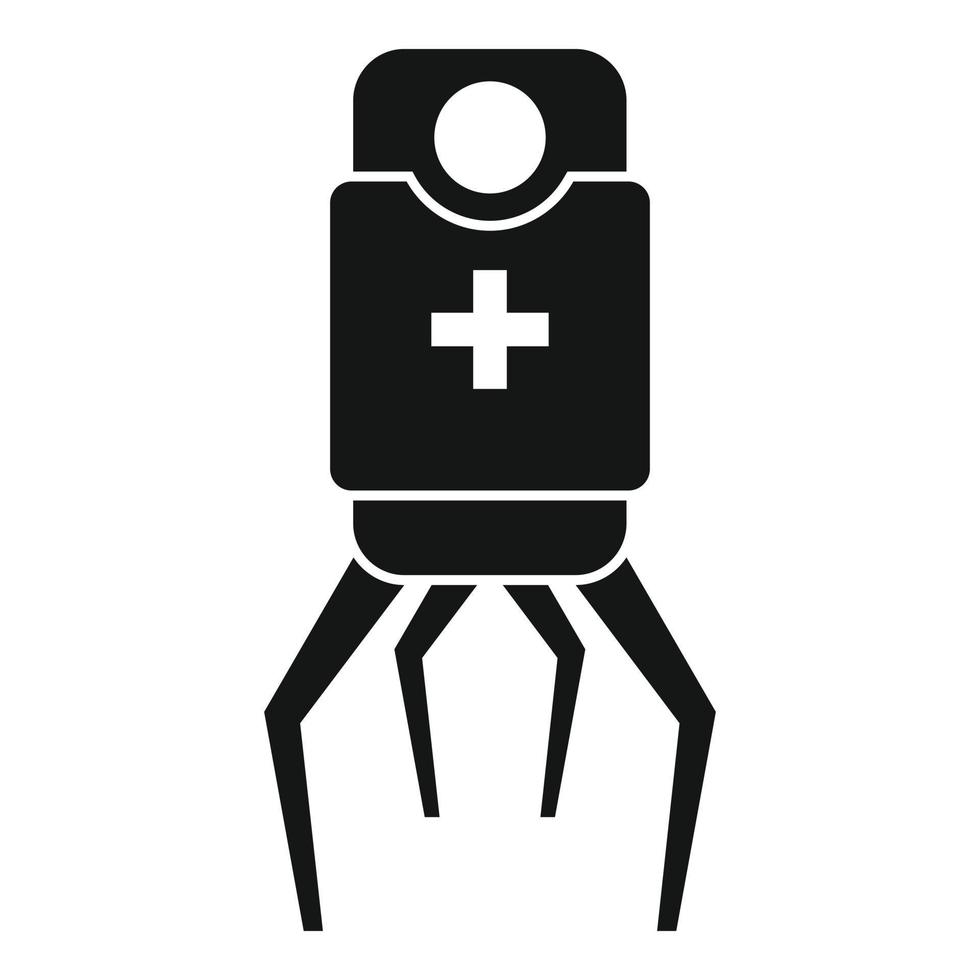 Nano doctor icon, simple style vector