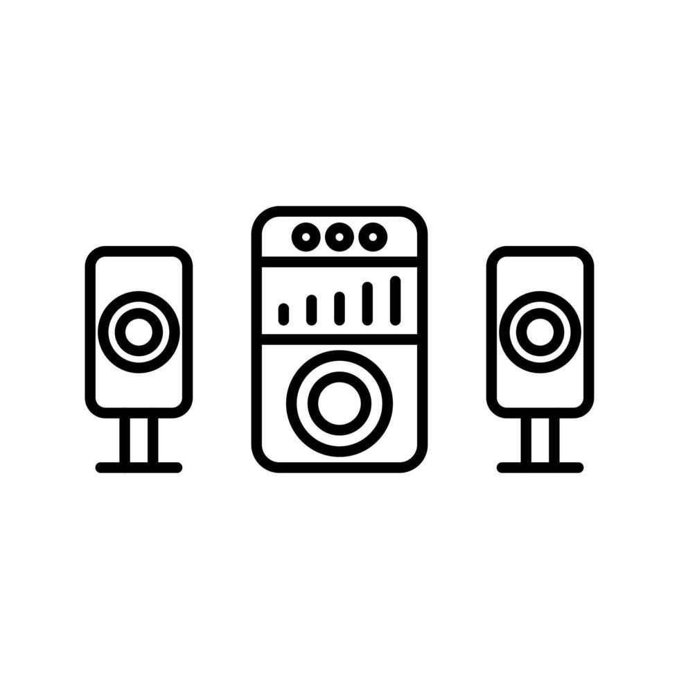 icono de vector de sistema de sonido