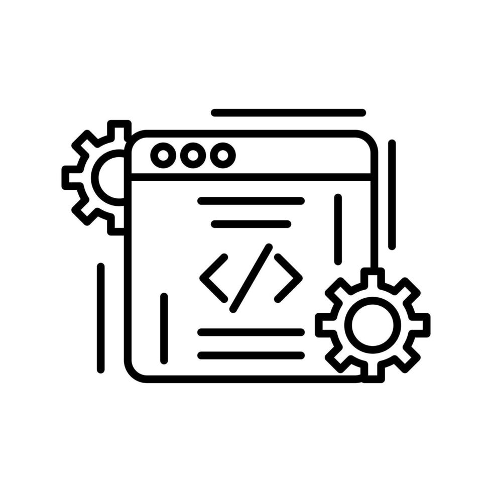 icono de vector de codificación