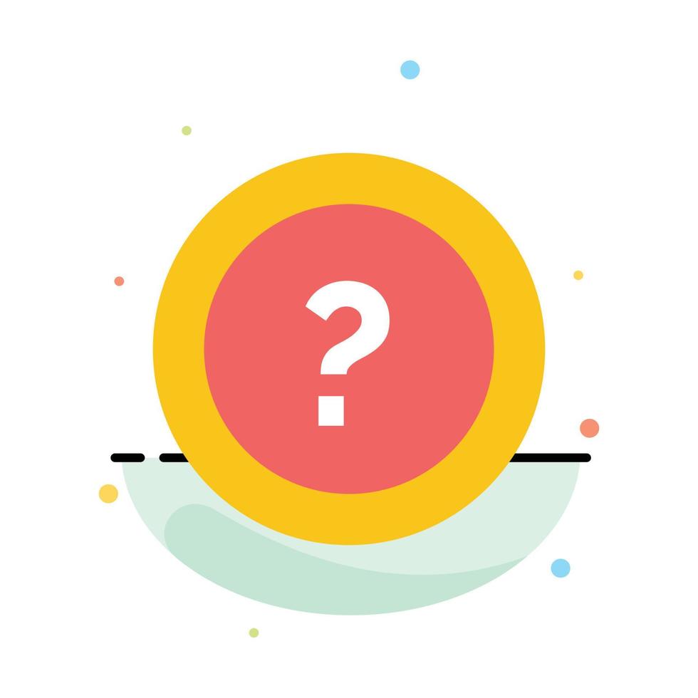 About Ask Information Question Support Abstract Flat Color Icon Template vector