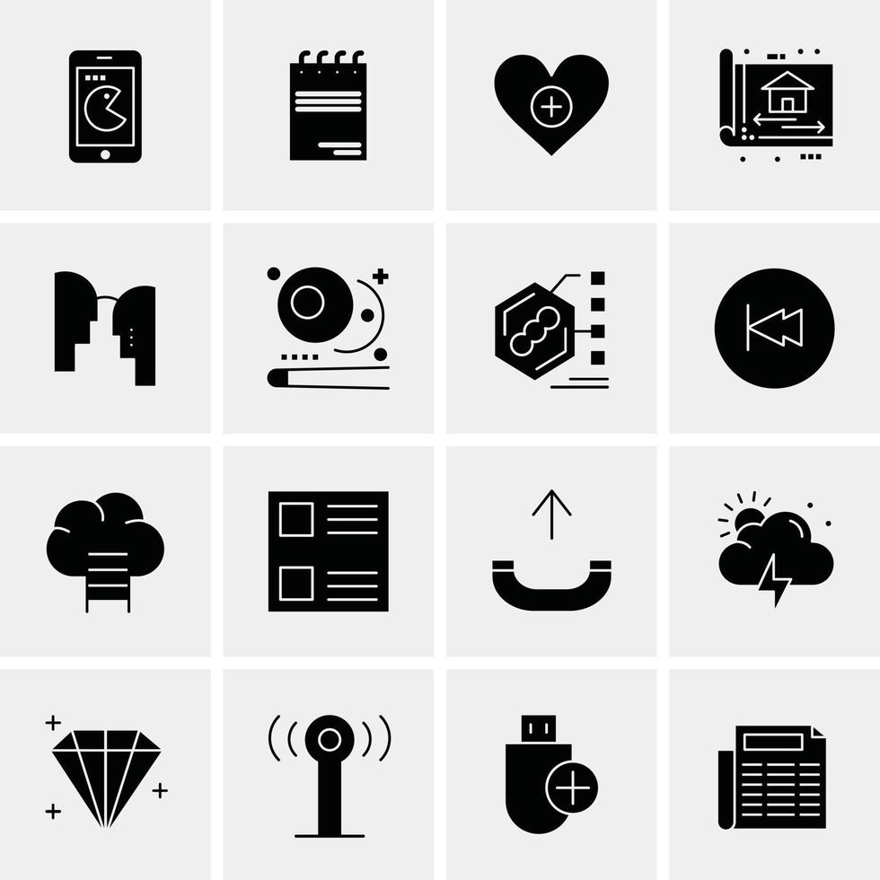 16 Business Universal Icons Vector Creative Icon Illustration to use in web and Mobile Related project