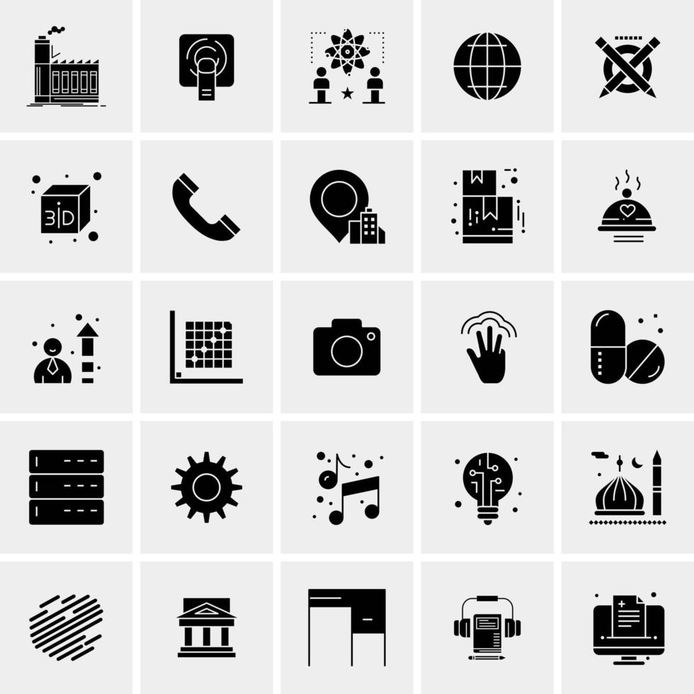 25 iconos de negocios universales vector ilustración de icono creativo para usar en proyectos relacionados con la web y dispositivos móviles