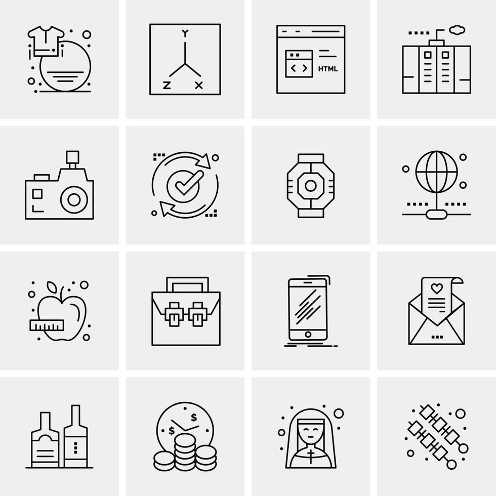 16 Business Universal Icons Vector Creative Icon Illustration to use in web and Mobile Related project