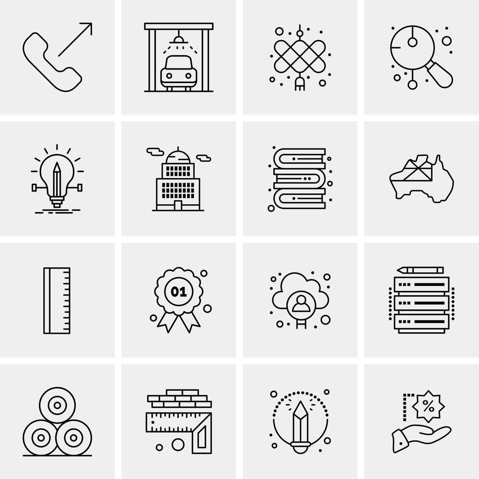 16 Business Universal Icons Vector Creative Icon Illustration to use in web and Mobile Related project