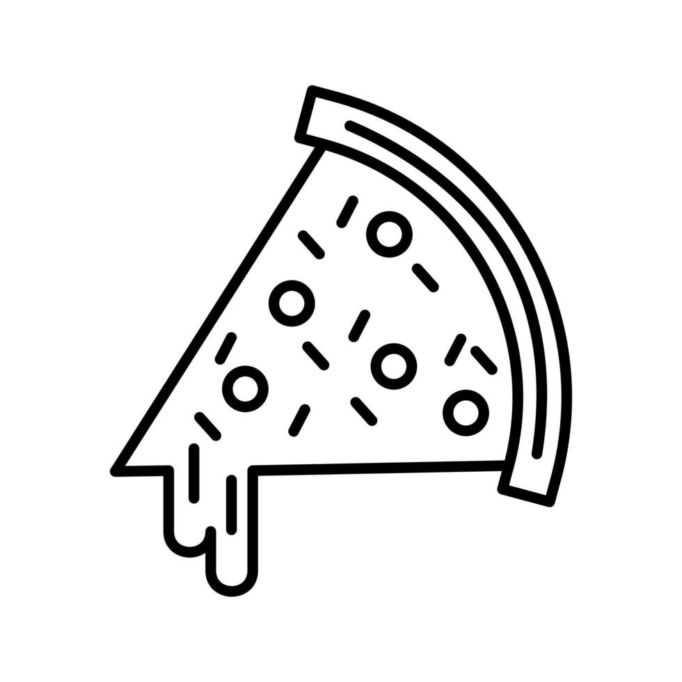 icono de vector de rebanada de pizza