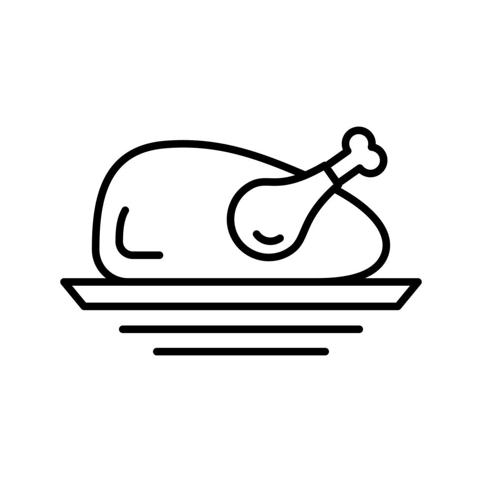 icono de vector de pollo