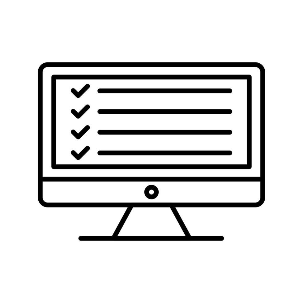 Online Checklist Vector Icon