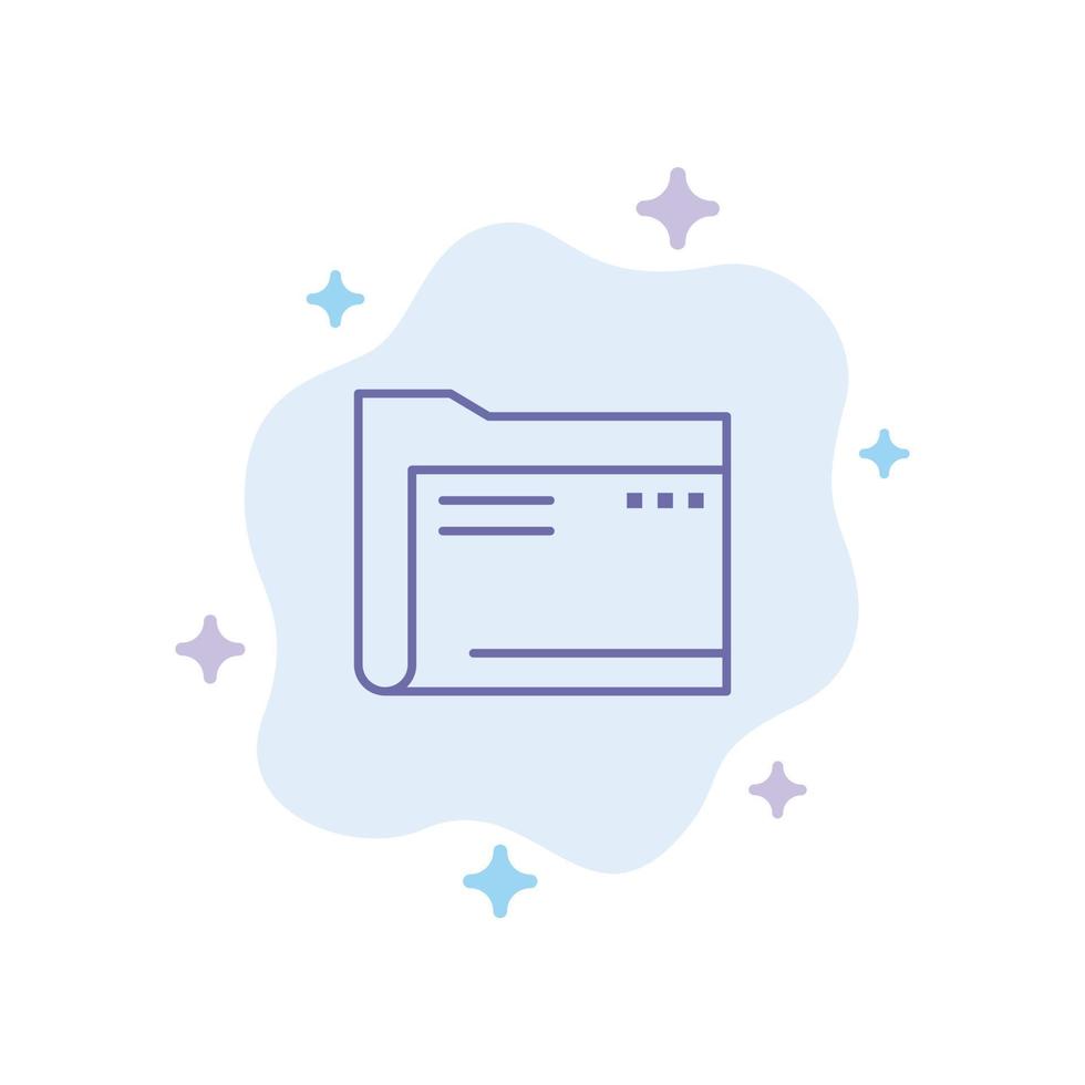 Folder Archive Computer Document Empty File Storage Blue Icon on Abstract Cloud Background vector