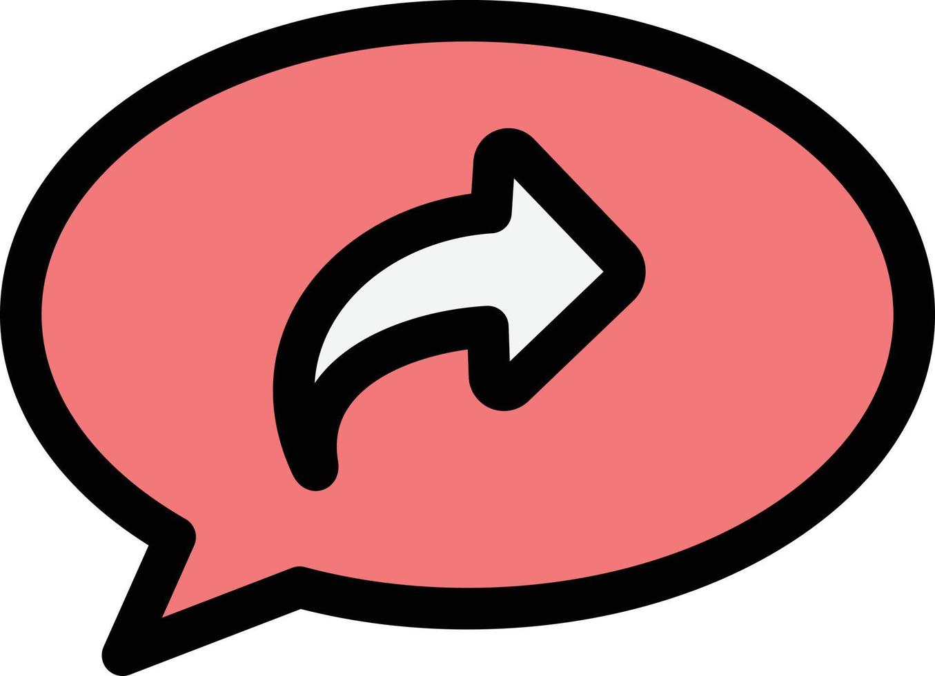 Basic Chat Arrow Right  Flat Color Icon Vector icon banner Template