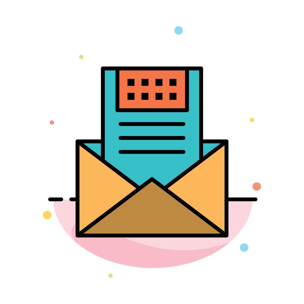 Email Communication Emails Envelope Letter Mail Message Abstract Flat Color Icon Template vector