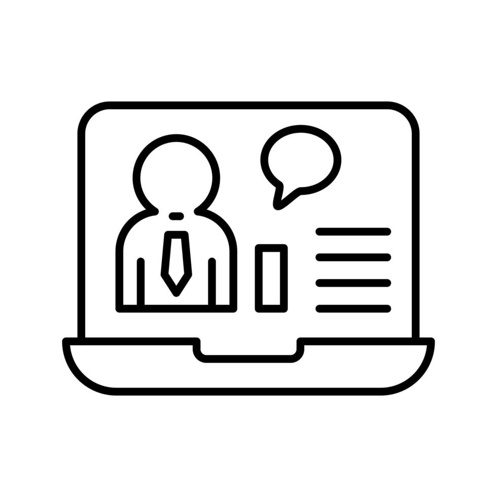 Online Job Interview Vector Icon
