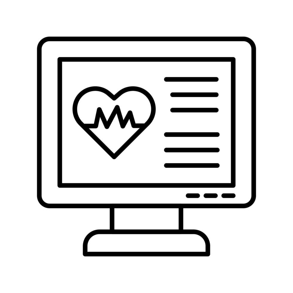 icono de vector de cardiograma