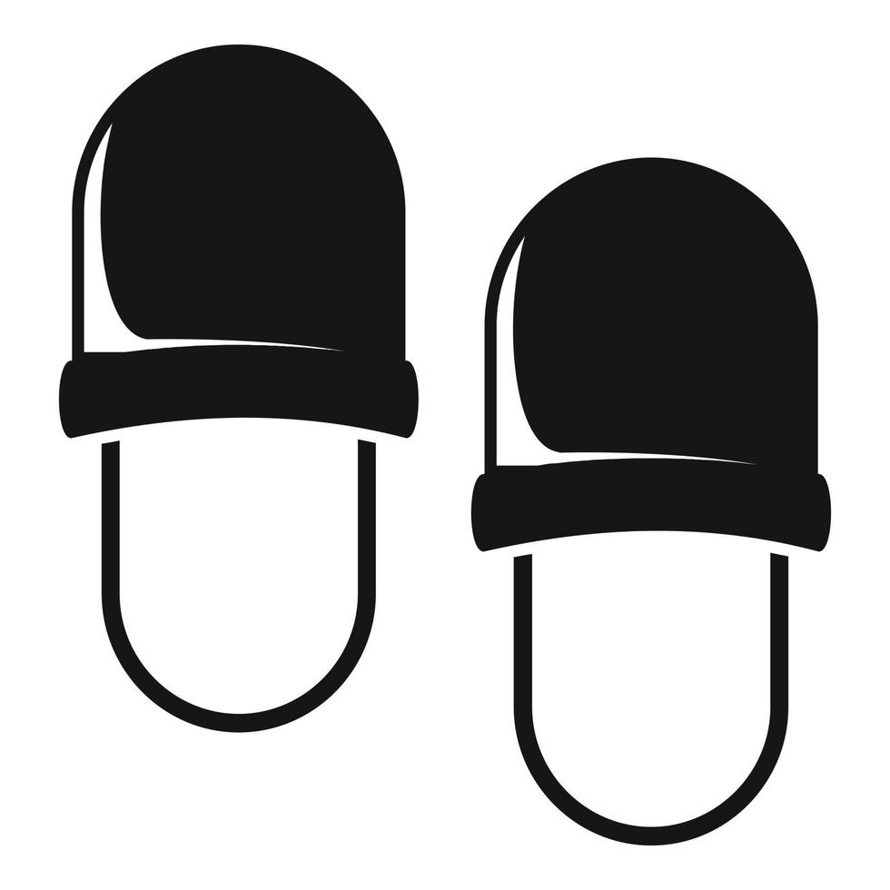 Nursing slippers icon, simple style vector