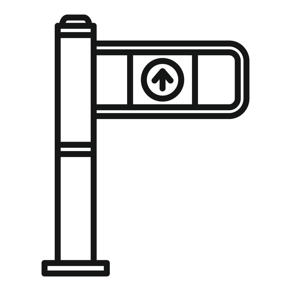 Gate turnstile icon, outline style vector