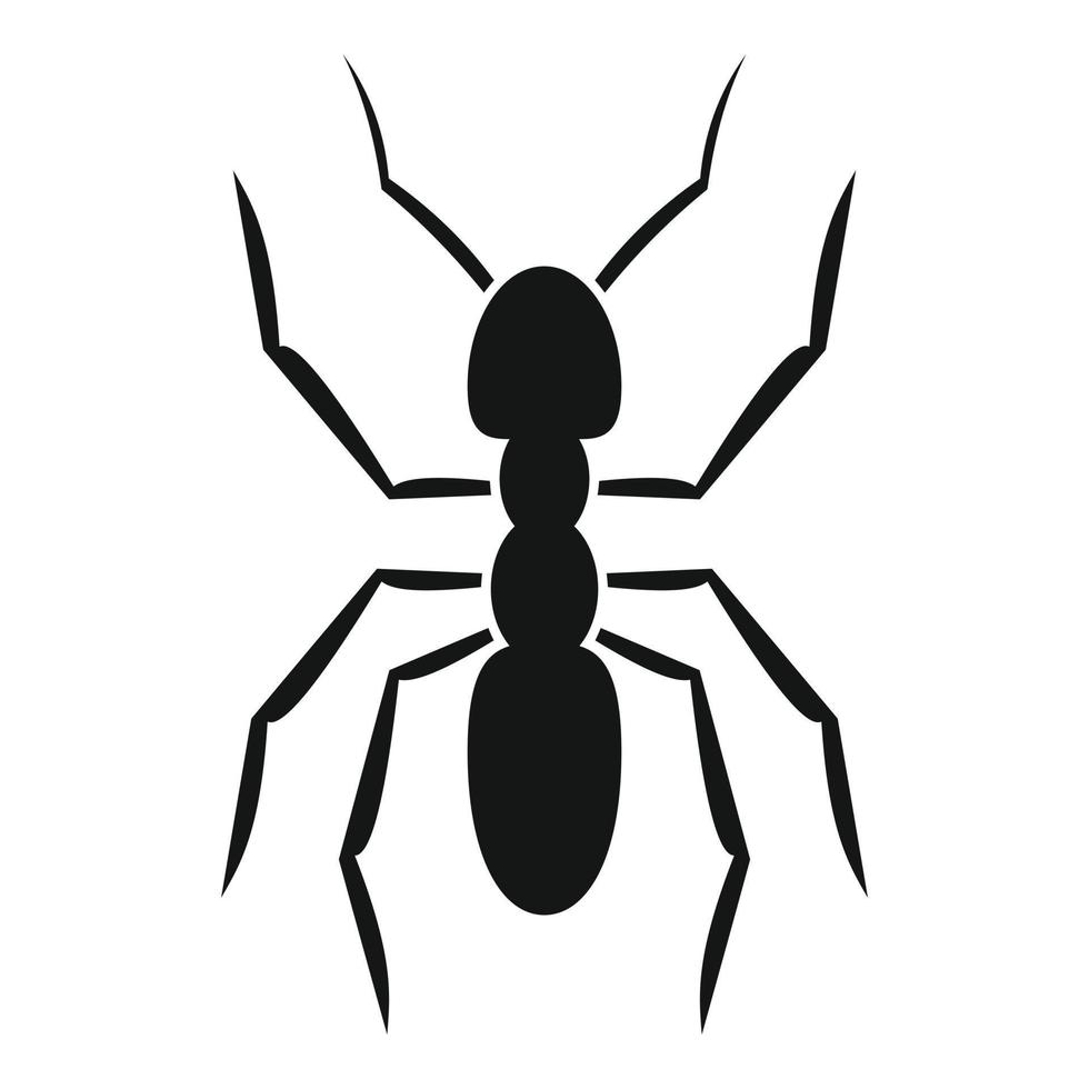 icono de hormiga plaga, estilo simple vector
