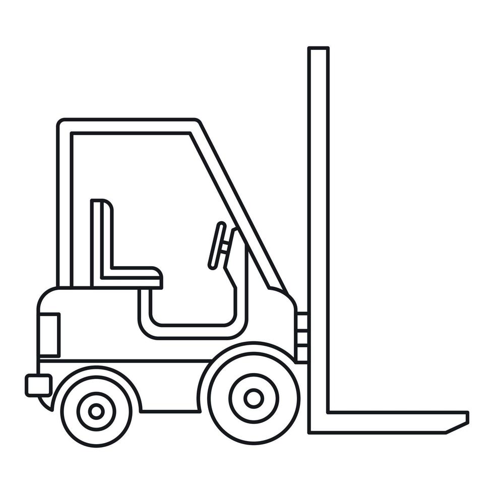 Electric loader icon, outline style vector
