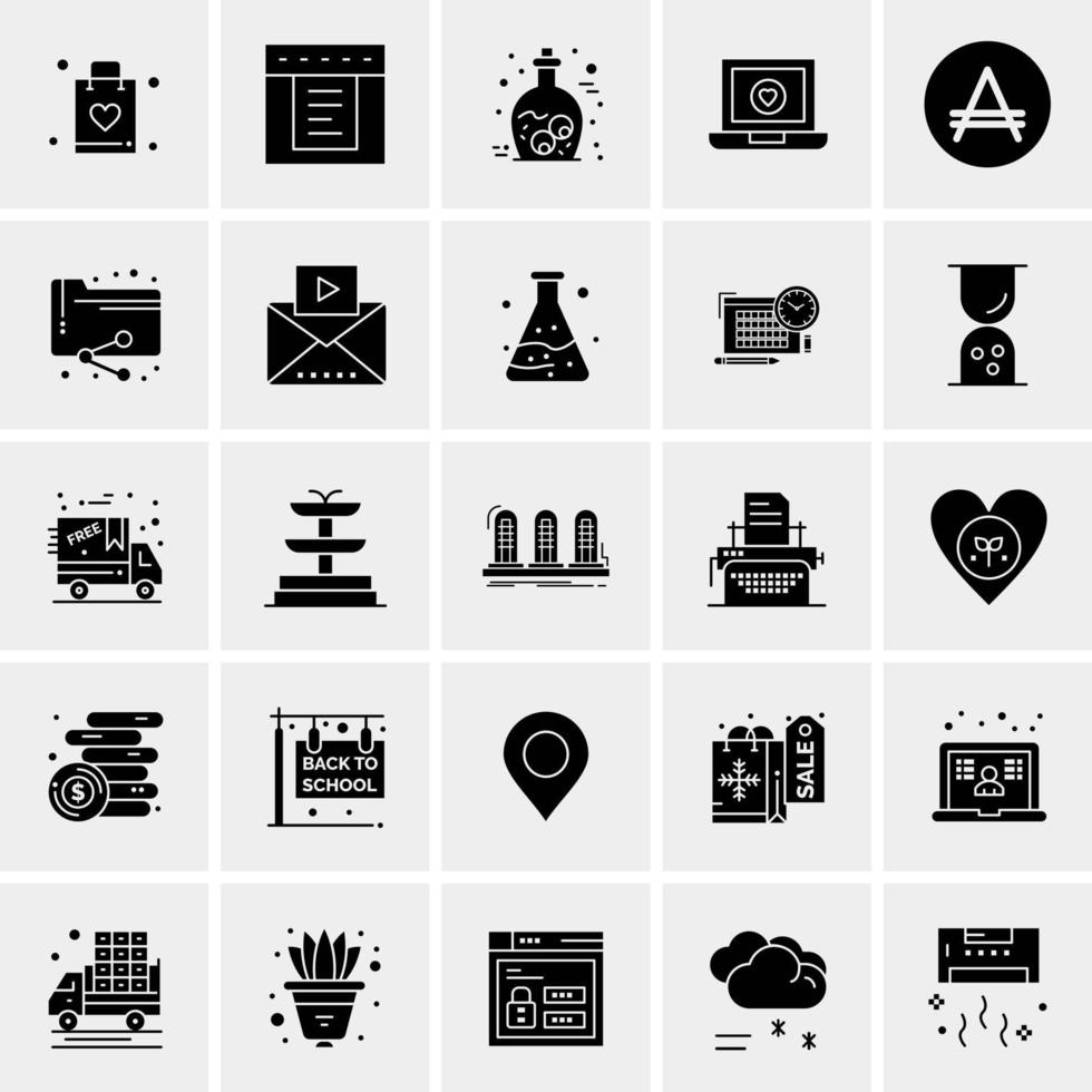 25 Universal Business Icons Vector Creative Icon Illustration to use in web and Mobile Related project