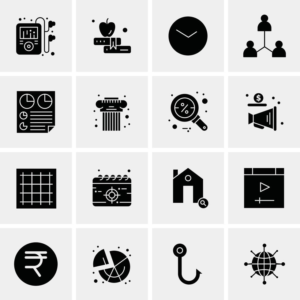 16 Business Universal Icons Vector Creative Icon Illustration to use in web and Mobile Related project