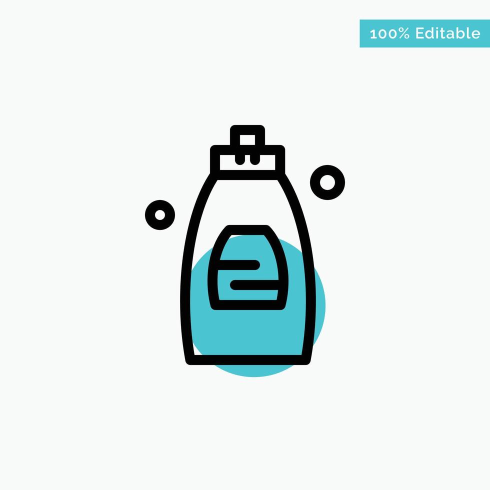 Bathroom Cleaning Gel Shower Soap turquoise highlight circle point Vector icon
