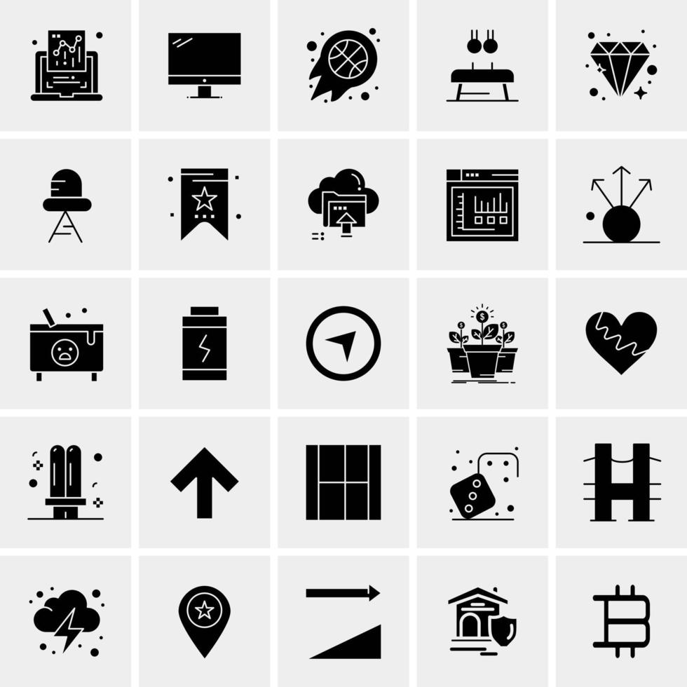 25 iconos de negocios universales vector ilustración de icono creativo para usar en proyectos relacionados con la web y dispositivos móviles