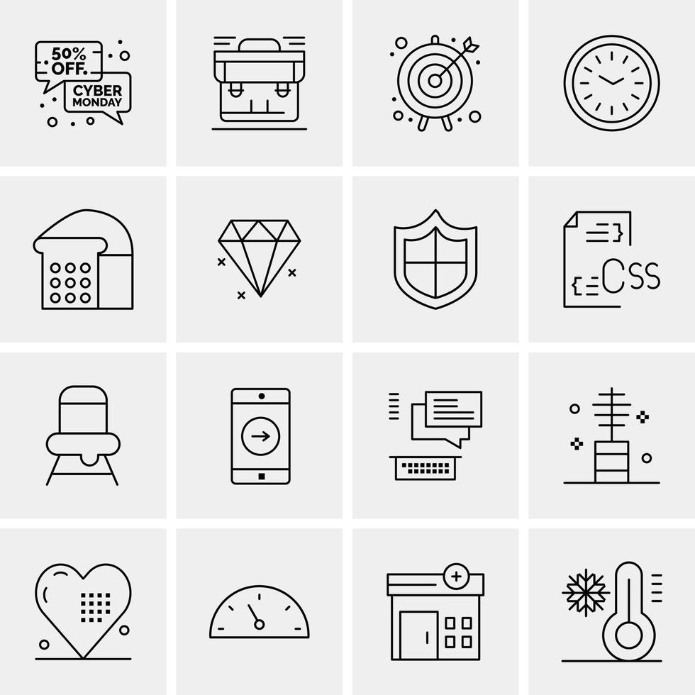 16 Business Universal Icons Vector Creative Icon Illustration to use in web and Mobile Related project