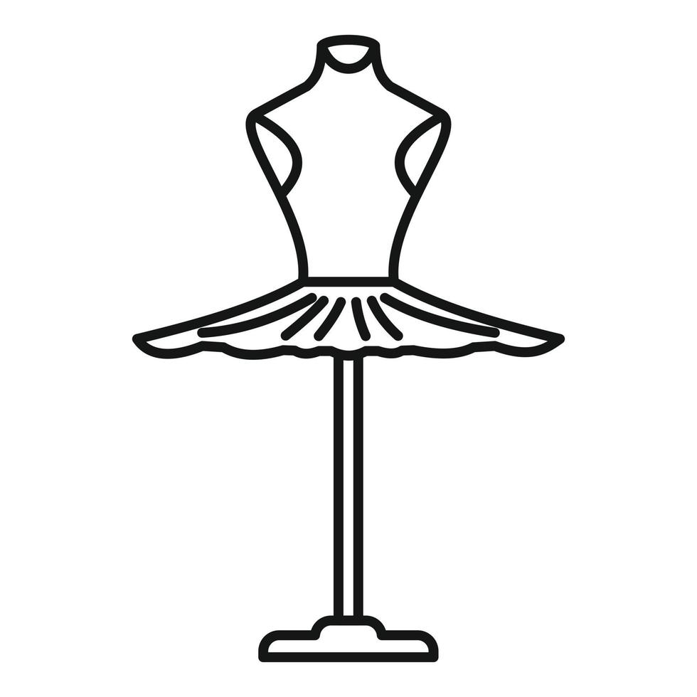 vector de contorno de icono de vestido de bailarina. vestido de ballet de princesa