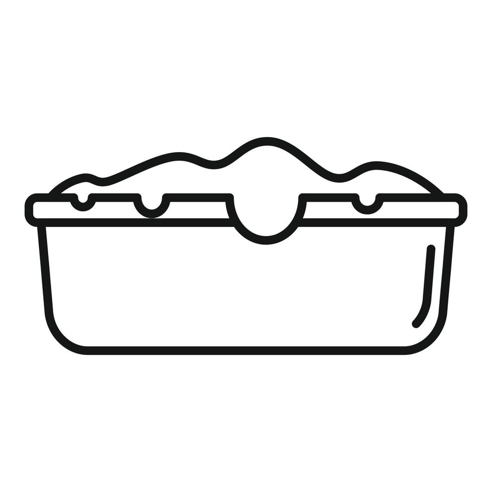 Baking cake icon, outline style vector