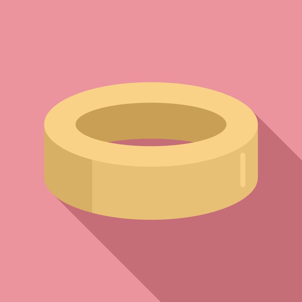 Scotch roll icon, flat style vector