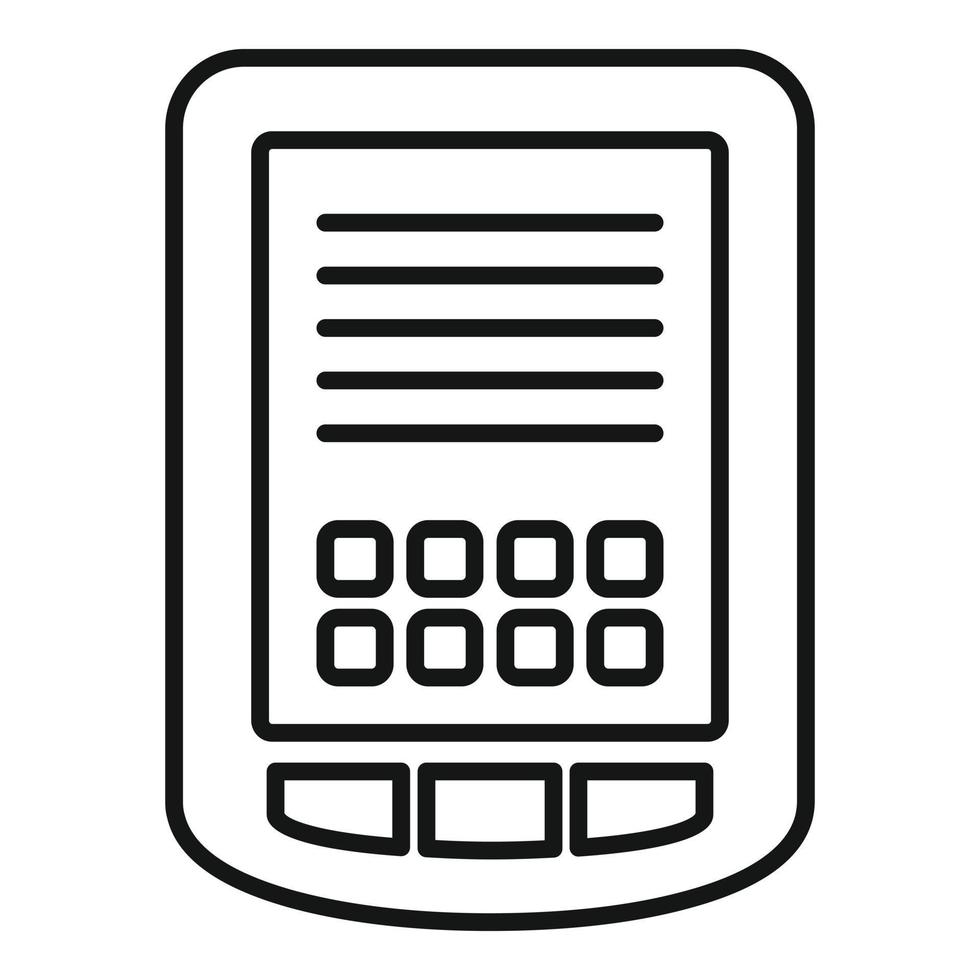Tablet operating system icon, outline style vector