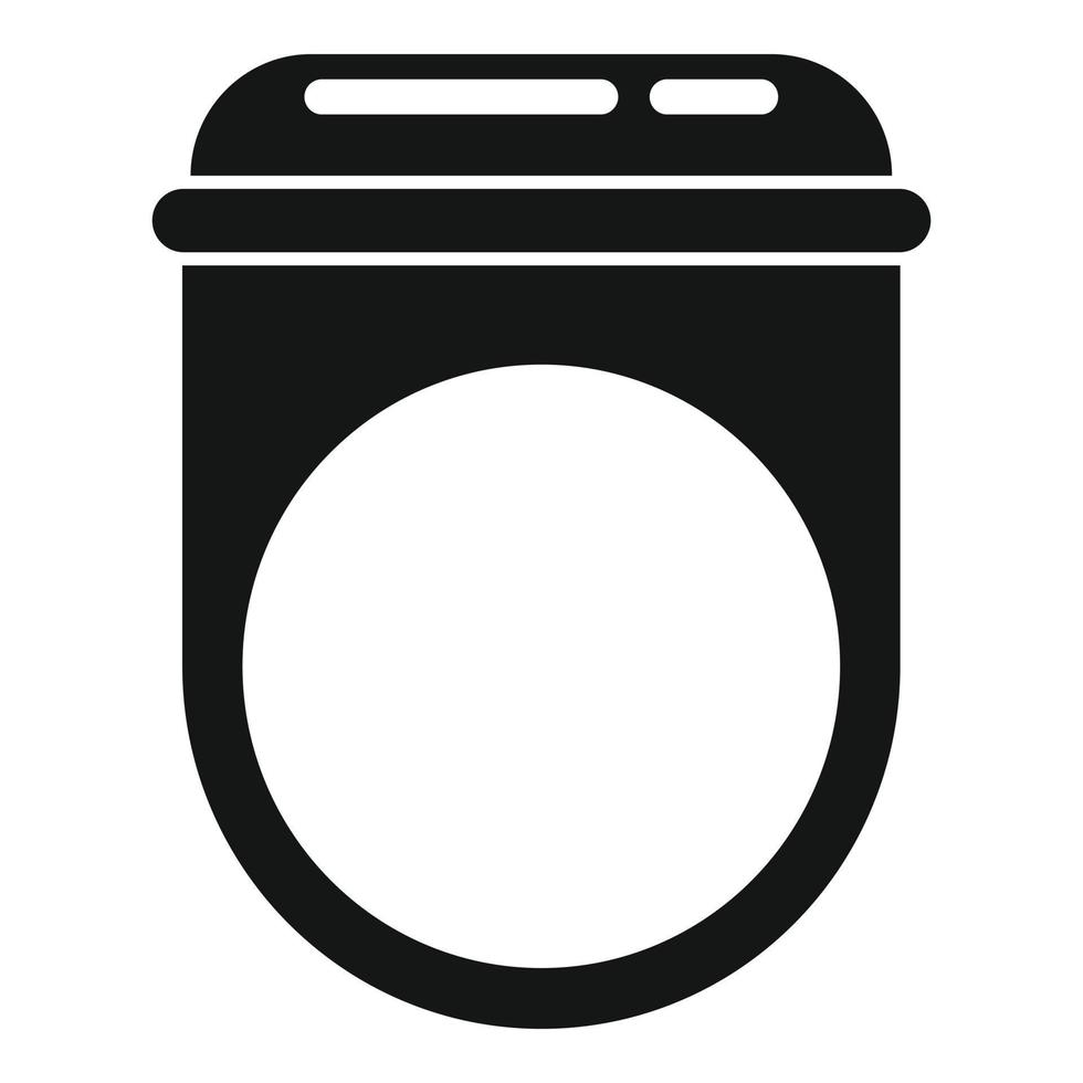 Ruby ring icon, simple style vector