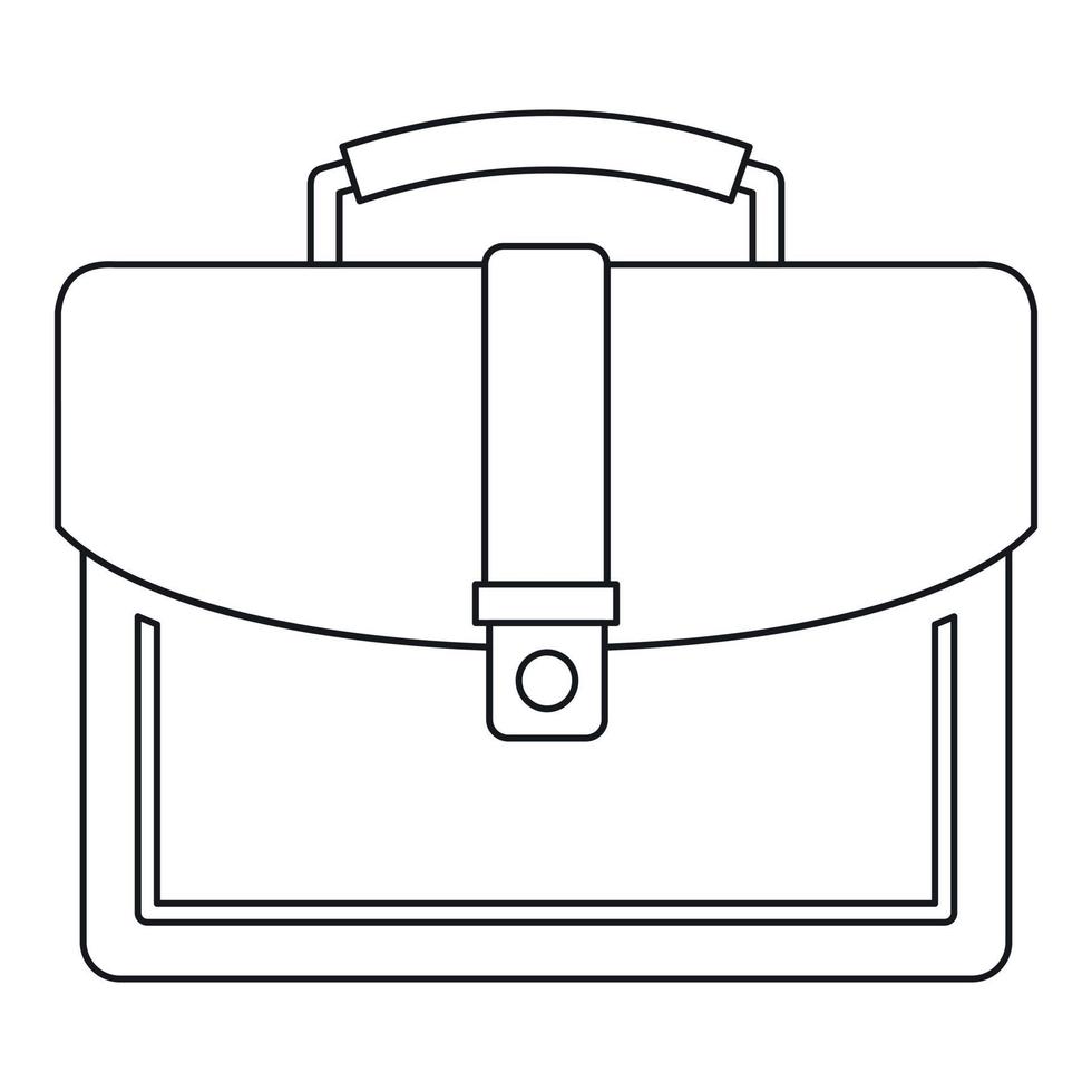 Briefcase icon, outline style vector