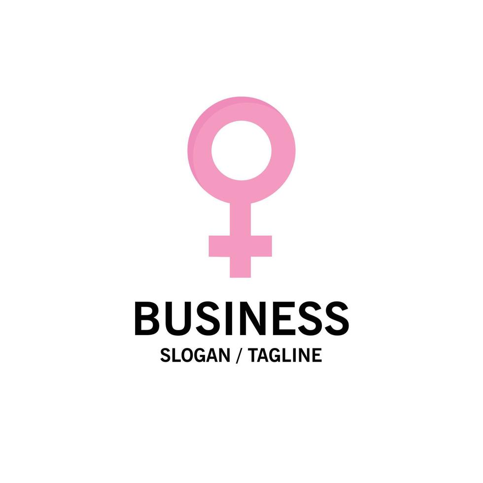 Female Symbol Gender Business Logo Template Flat Color vector