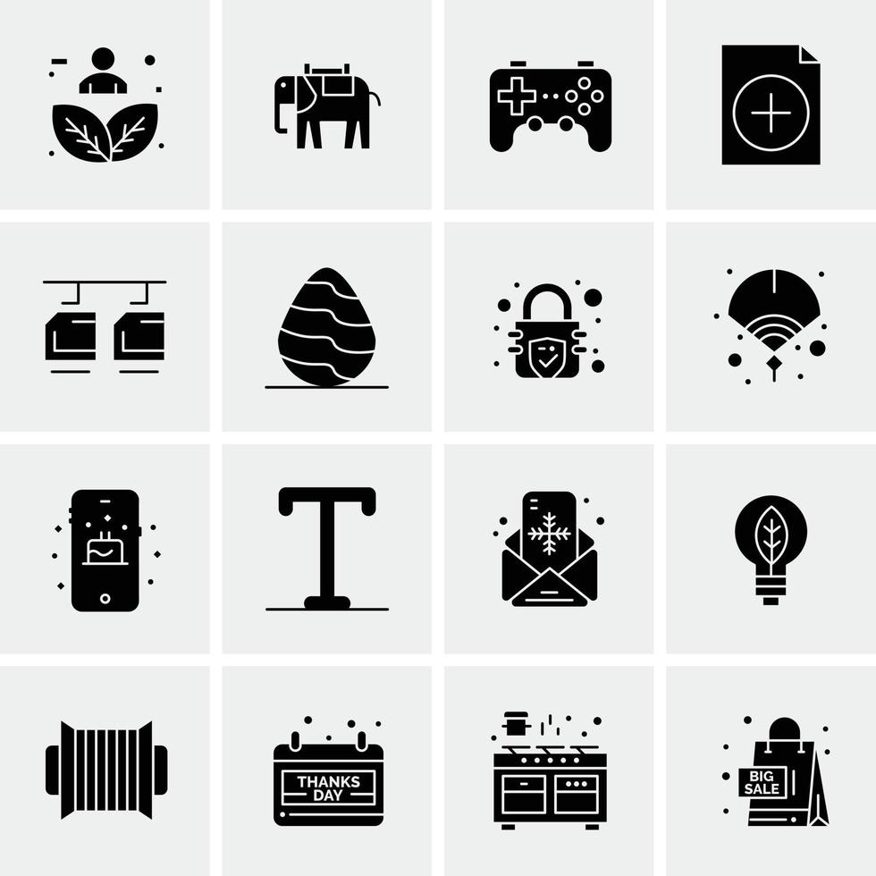 16 iconos universales de negocios vector ilustración de icono creativo para usar en proyectos relacionados con la web y dispositivos móviles