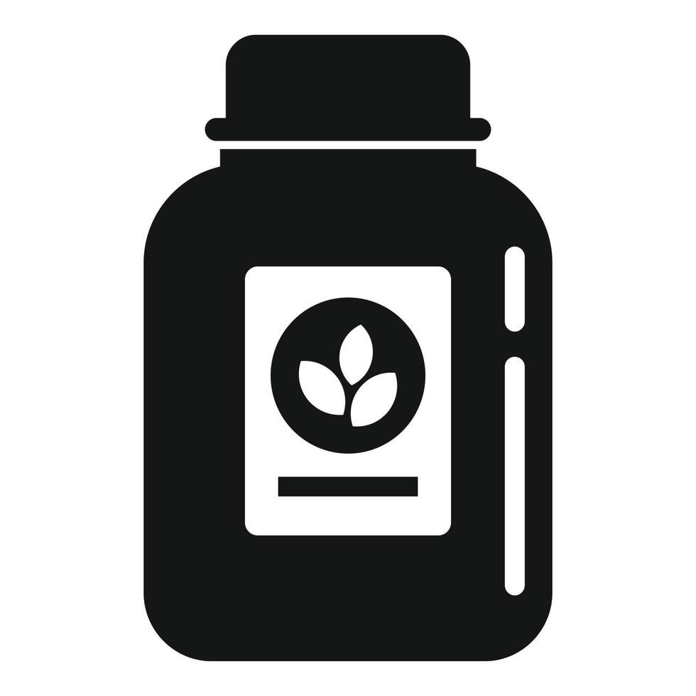 Fertilizer jar icon, simple style vector