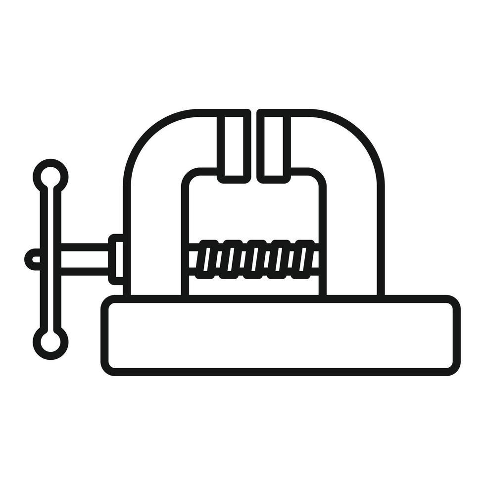 icono de vicio de metalurgia, estilo de contorno vector