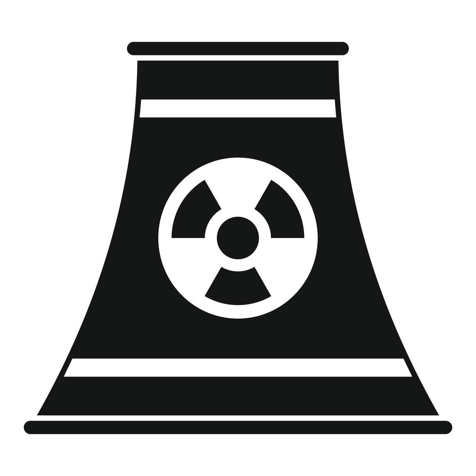 Nuclear energy icon, simple style vector