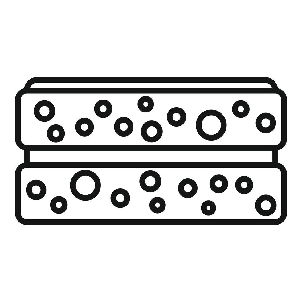 Cleaner sponge icon, outline style vector