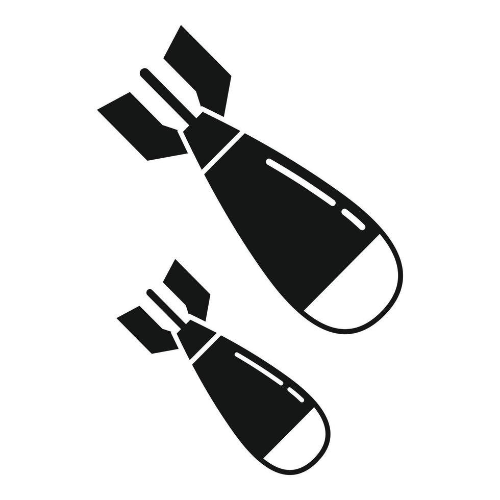 War bombs icon, simple style vector